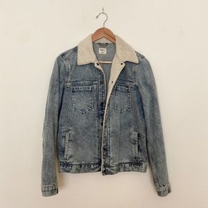 Gap Denim Jacket with Shearling Collar M